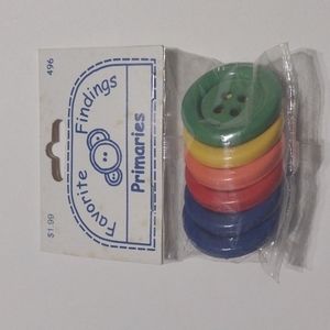 5/$15 Primaries Large Button Embellishments